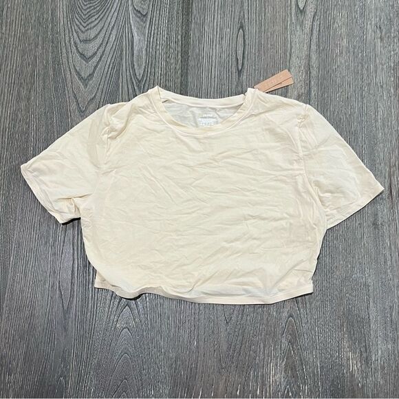NWT Skims Fits Everybody Super Cropped T-Shirt Crewneck Short Sleeve Sand 2X - Picture 1 of 4